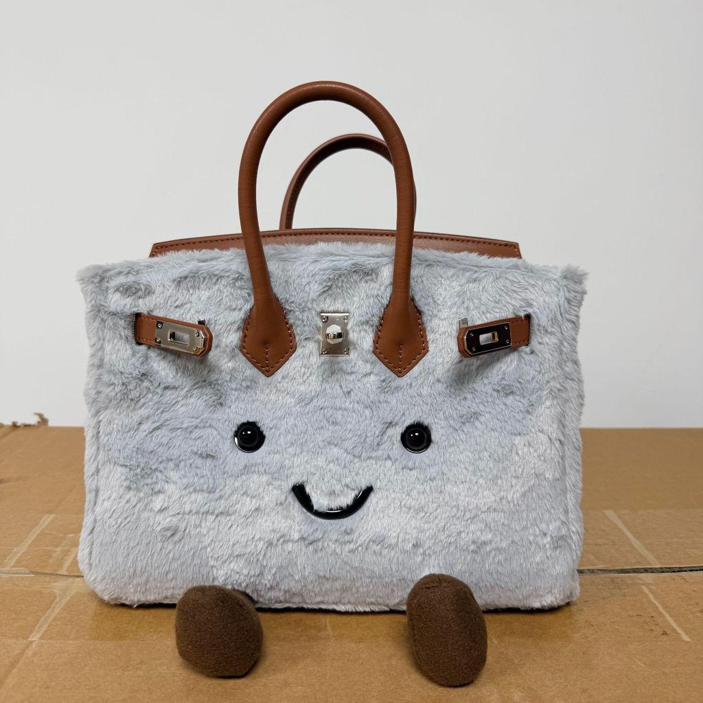 Jllycat Cute Fluffy Platinum Doll Crossbody Elf Handbag