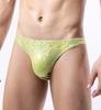 Slip Lucidi e Brillanti Intimo Sexy da Uomo Seta Ghiaccio Vita Media Poliestere U Rigonfiamento Pene Mutandine Traspiranti Erotiche