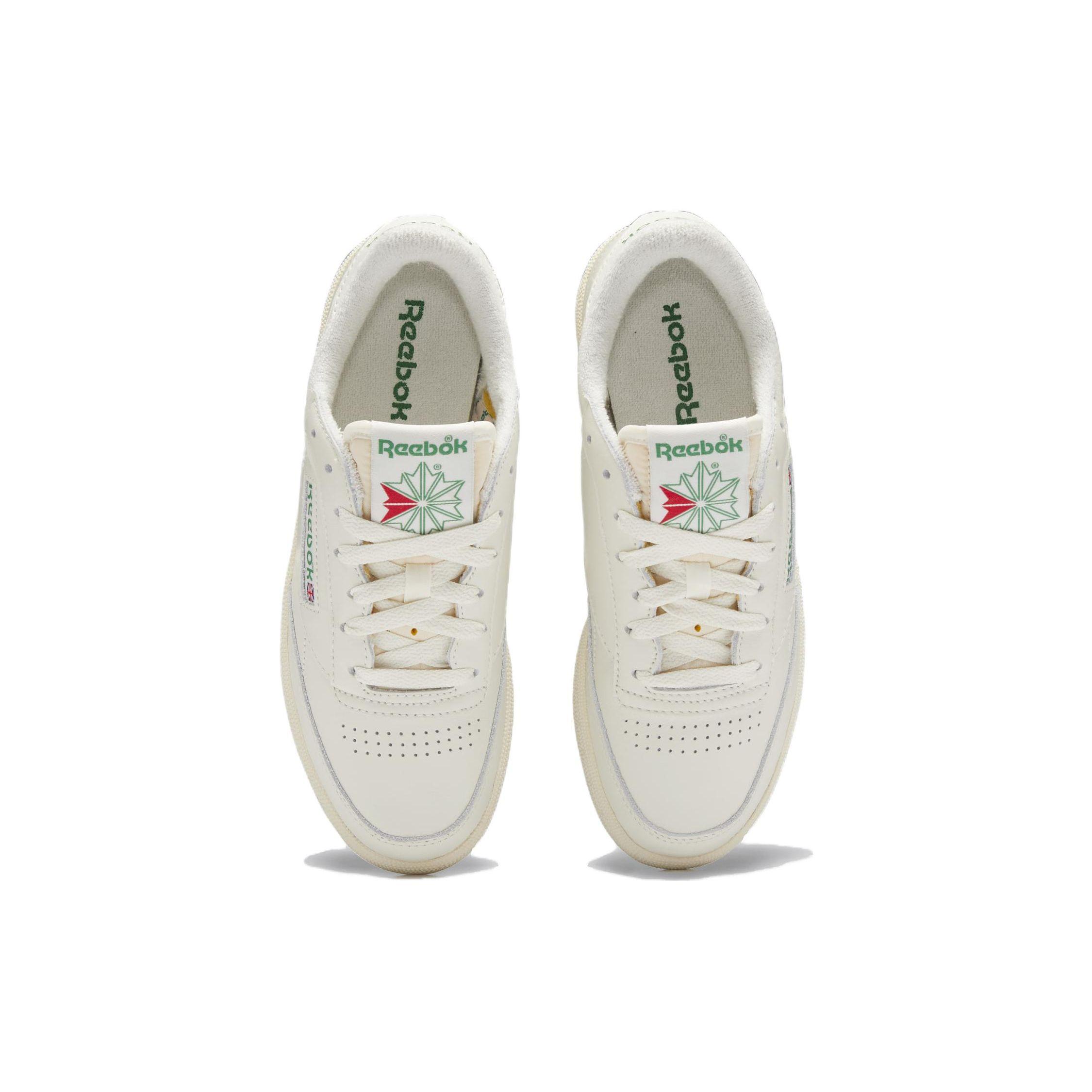 Reebok Club C 85 Chalk Glen Green Женские кроссовки Белый алебастр GX3686 35 — фото 6