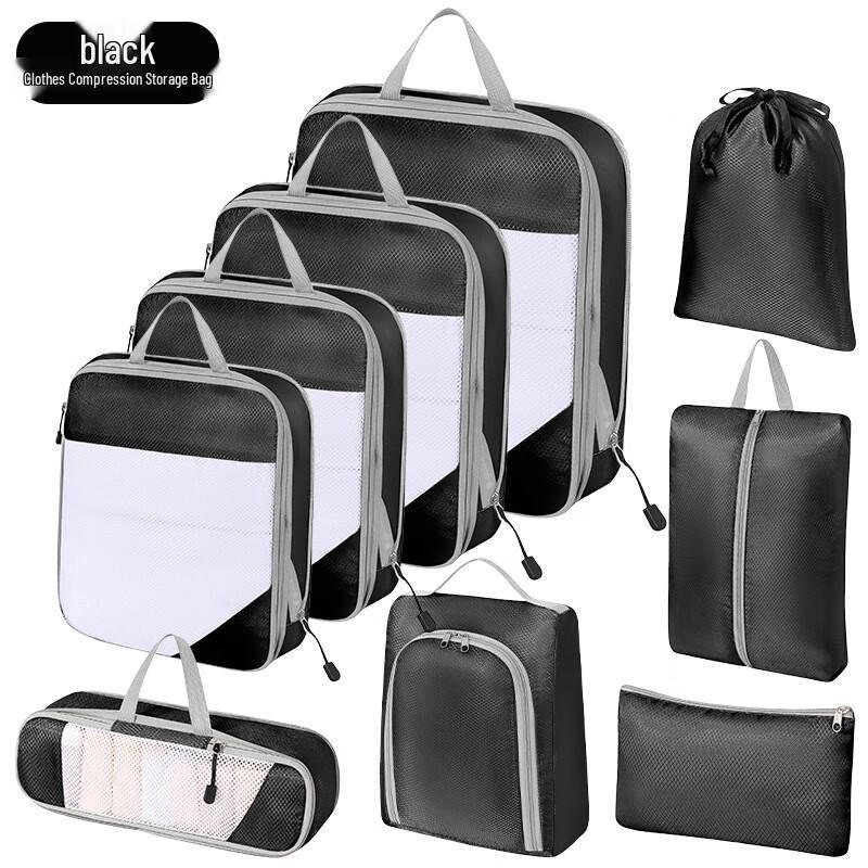 Travel Compression Packing Cube Set Extra Large 7-Piece Set + Double Shoe Bag