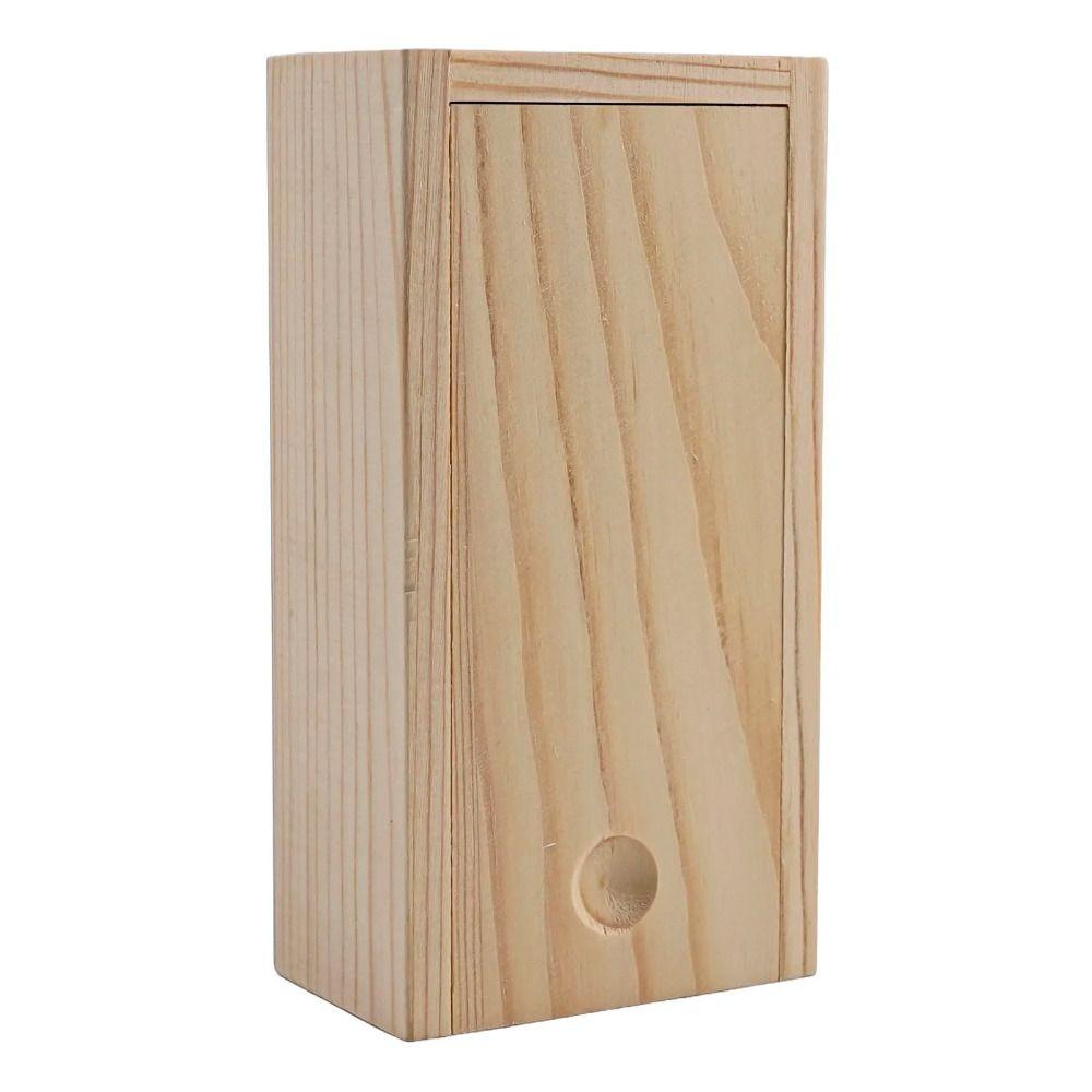 Slid Top Pine Pull-out Box Natural Case Slide Jewelry Case Wood Storage Box  Handmade Crafts