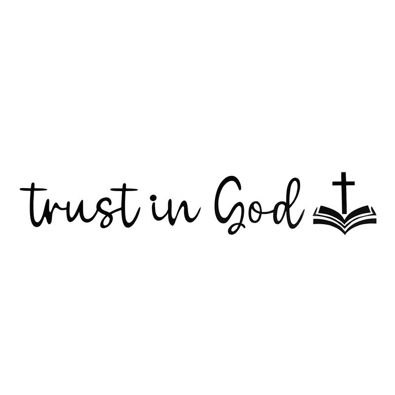 Trust In God Mirror Decal, Car Decals For Women, Faith Mirror Decal, Cute Vinyl Decal, Christian Car Mirror Decal, Religious Car