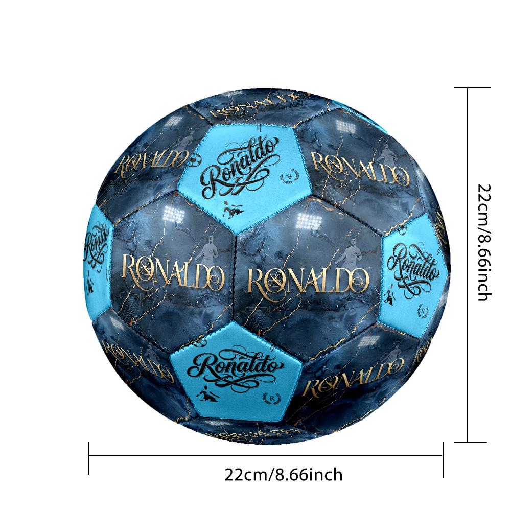 Ronaldo's: Football Legend Size 5 Soccer Ball Machine-Stitched Indoor/Outdoor Training and Matches Ideal for Soccer Enthusiasts