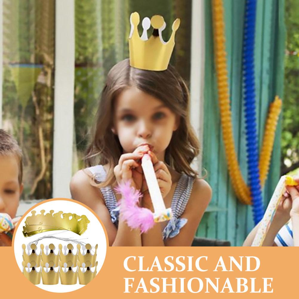20Pcs Birthday Crowns Paper Crown for Party Hats Birthday Decoration Photo Prop Comfortable Lightweight Fun