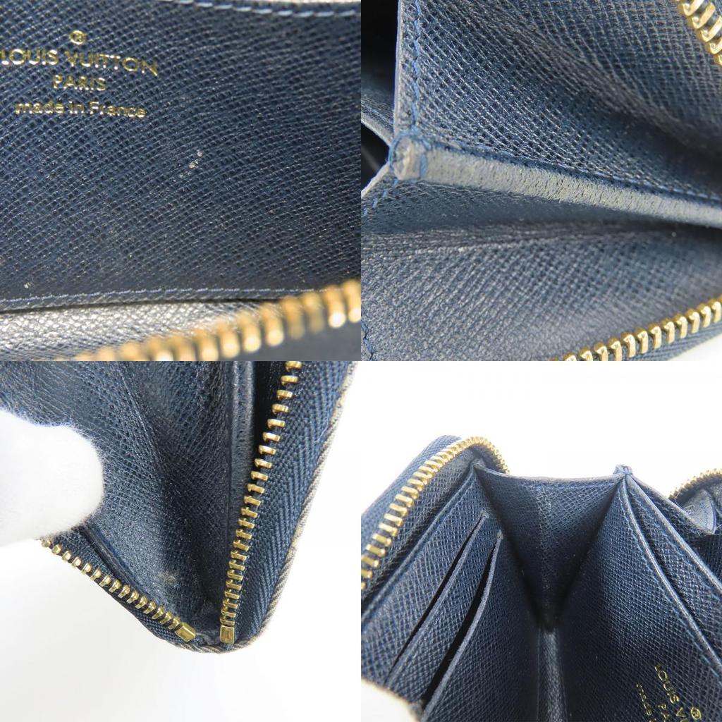 Gebrauchter LOUIS VUITTON Münzetui Münzbörse M63004 Monogramm Ideal Onkel Marineblau System Kartenetui