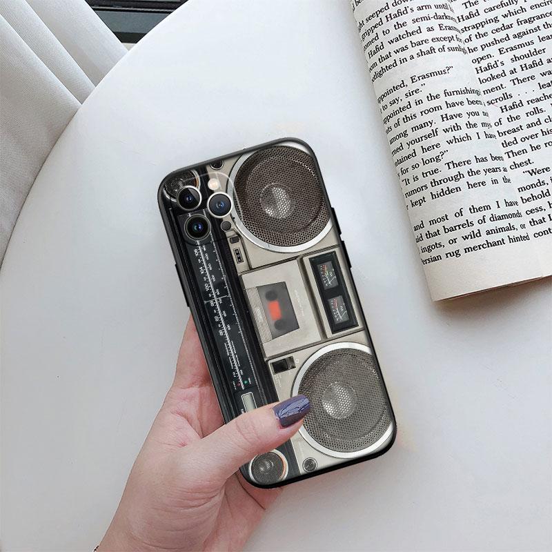 Vintage Boombox Tape Phone Case for Samsung Galaxy A52S A53 A55 A56 A70 A71 A72 A73 F06 F16 F56 S10e S10 S10+ Plus