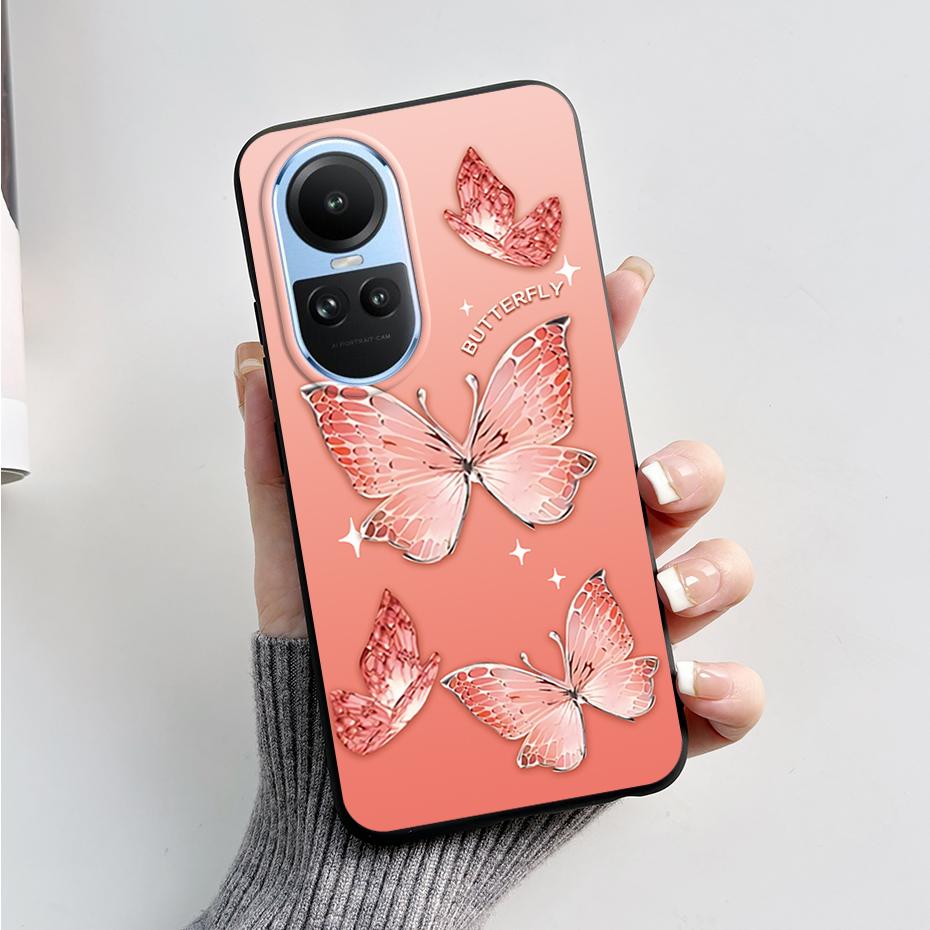 For OPPO Reno 10 5G CPH2531 Case Stylish Pattern Soft Silicone Phone Cases for Oppo Reno10 Pro Global 2023 CPH2525 Back Cover