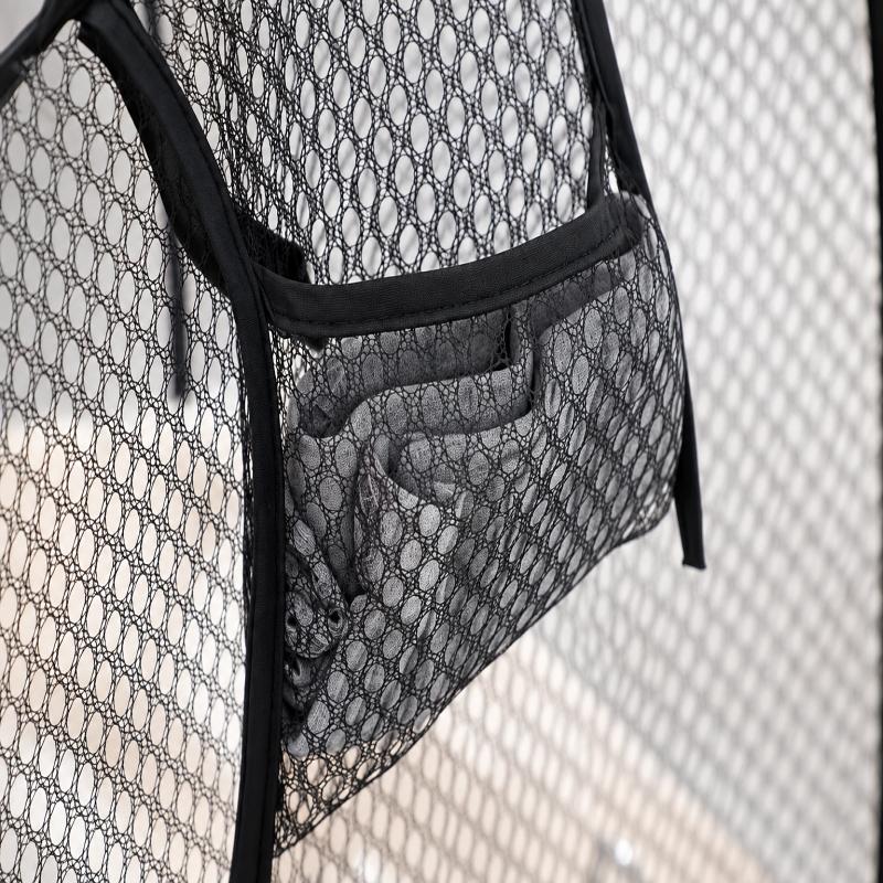 Foldable Mesh Laundry Basket Lightweight Collapsible Clothes Hamper