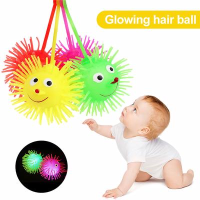 Kids Child Soft Rubber Toy Elastic Glow Hairball