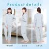 Beisia Pajama Long Sleeve and Loose Solid Navy Women's Set, Pants, Fit, Lightweight, Breathable, Comfortable, Simple,