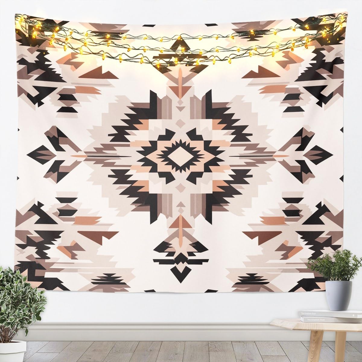 

Polka Dot Tapestry Black White Wall Art Geometric Plaid Wall Hanging Blanket for Living Room Bedroom Modern Cute Home Decor 74x94cm(29x37in)