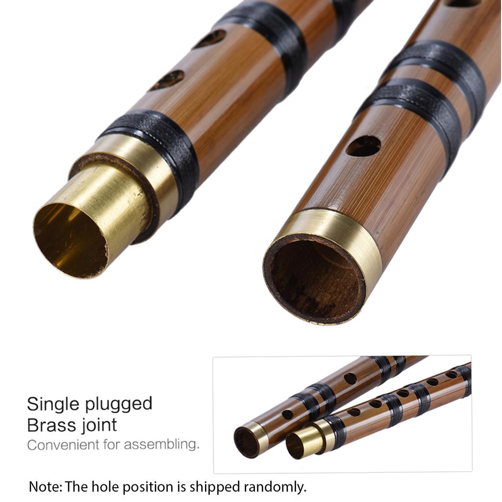 Pluggable Handmade Bitter Bamboo Flute Dizi Traditional Chinese Musical Woodwind Instrument In E Key for Beginner Study