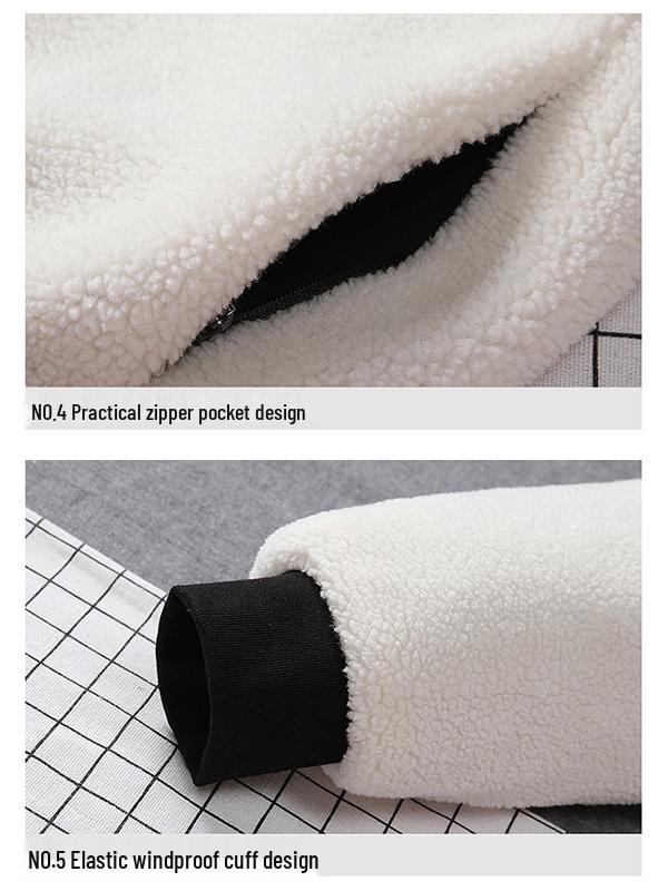 2025 Winter Reversible Lamb Wool Men's Trendy Jacket - Unisex Warm Cotton-Padded Coat