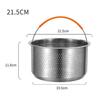 Stainless Steel Steamer Basket Insert Steamer Rack Insert Pot Rice Steamer With Handle Kitchen Cooker Cooking Tool