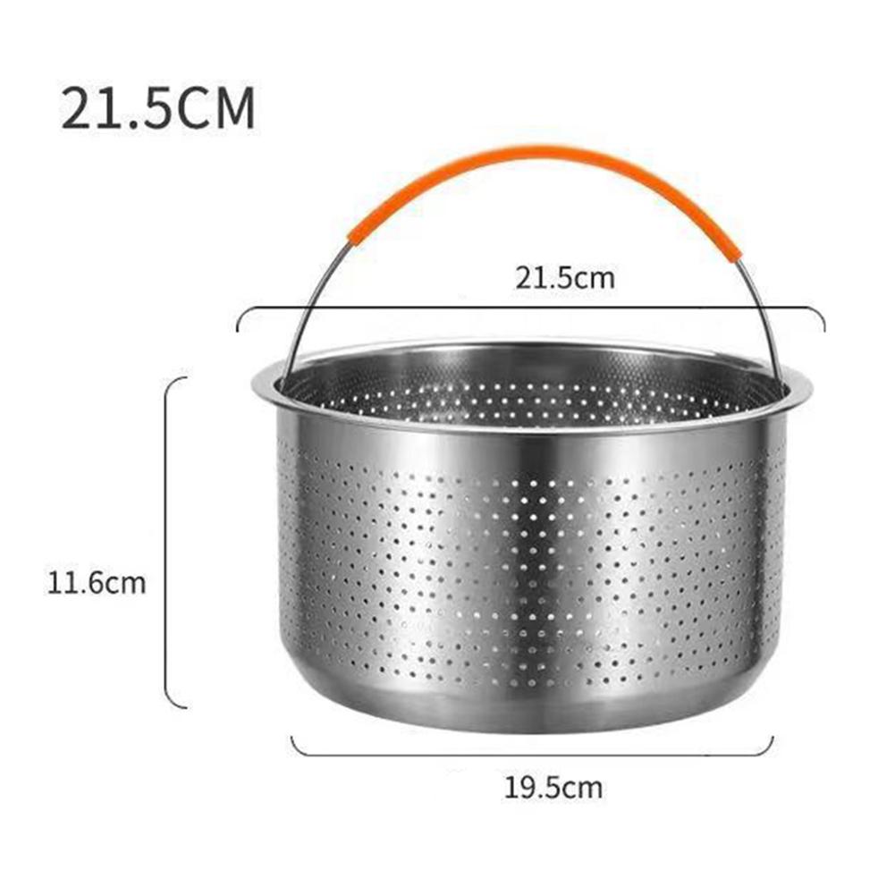 Stainless Steel Steamer Basket Insert Steamer Rack Insert Pot Rice Steamer With Handle Kitchen Cooker Cooking Tool