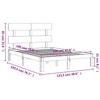 VidaXL Bed Frame with Headboard White Small Double Solid Wood 3193502