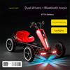 Rechargeable Electric Go Kart for Kids, 4 Wheels Foldable Racing Car with Bluetooth Music, Easy Installation