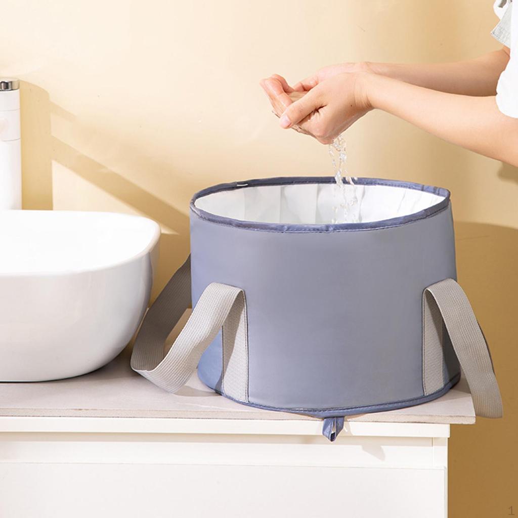 Collapsible Feet Soaking Bag Container Washbasin Washing Basket with Handles