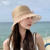 Elegant Women's Lace Sun Hat with Mesh Bowler - Lightweight, Non-Stretch, Fashionable Brimmed Cap for Outdoor & Banquet Wear