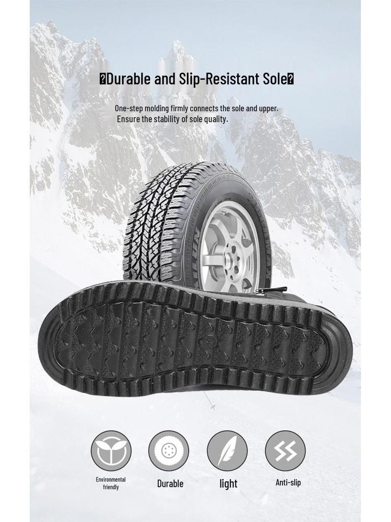 Women's Winter 2025 Fleece-lined Long Tube Snow Boots - Warm, Lightweight, Polyurethane, Cotton