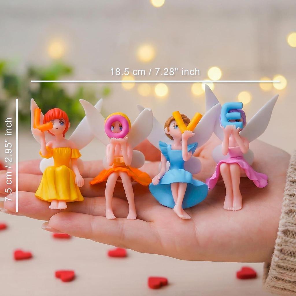 CraftIndia Set of 4 Dolls with Love Miniature Toys