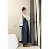 2026 Spring Korean High-End White Shirt & Denim Overalls Set for Women