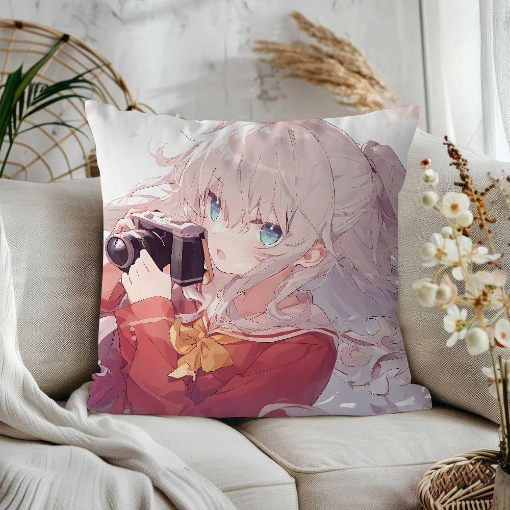 Charlotte Tomori Nao Anime Cushion Cover 30x50 Polyester Sofa Cushions Decorative Throw Pillows Home Decoration Pillowcover