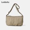Fashion solid color bag messenger bag women's new women's shoulder bag hot-selling women's bag lightweight nylon cloth satchel
