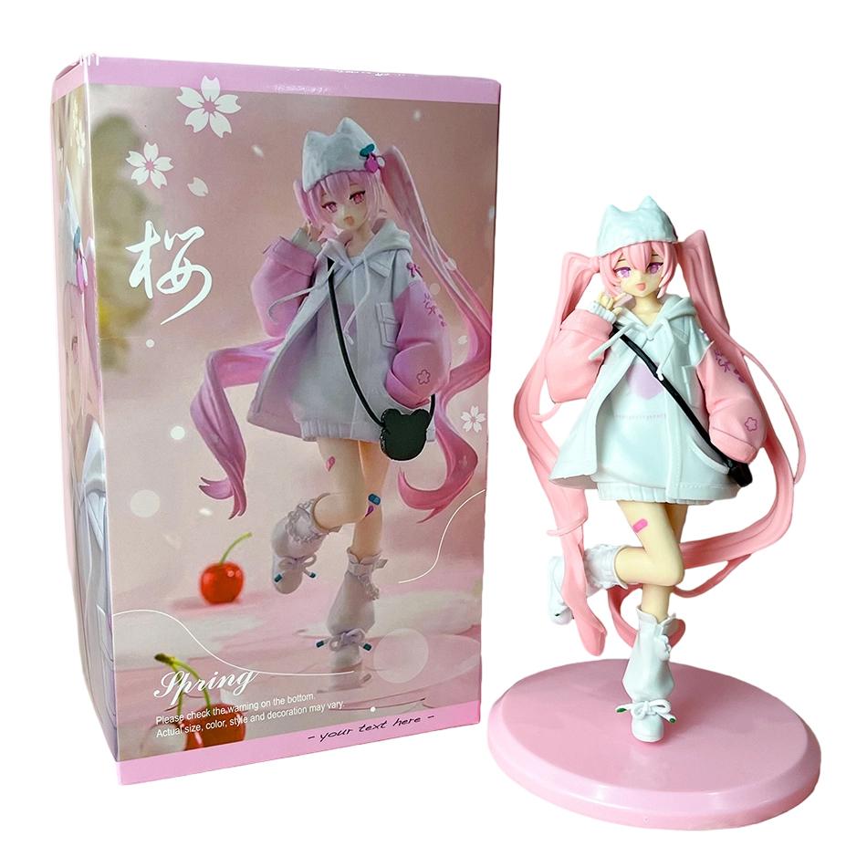 Disponibile Personaggi Piapro Hatsune Miku Tenitol Petit Sakura Stile Cool FuRyu Modello Giocattolo Figura Ornamento Decorativo Regali di Natale
