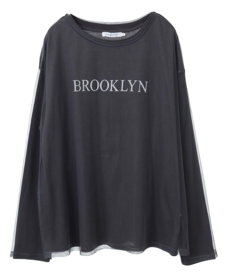 

American Holik Sweatshirt Tulle Tee Logo Charcoal Gray Women s Set, + Tee,