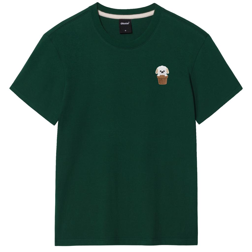 OKSTAR Hello Mung Embroidered Short Sleeve T-Shirt (Type A)