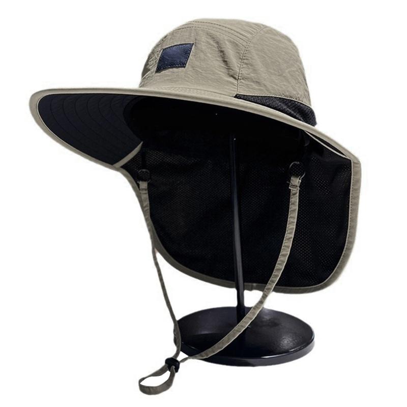 Fisherman Hat Sun Hat For Fishing Hiking Travel With Neck Flap 56-60CM Adjustable Design