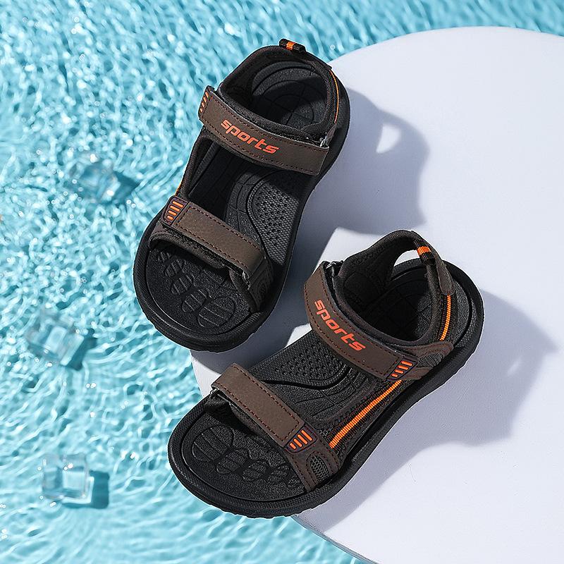 Boys Sandals Summer Children Open Toe Beach Sandals Lightweight Breathable Anti-slip Outdoor Kids Fashion Casual Walking Shoes