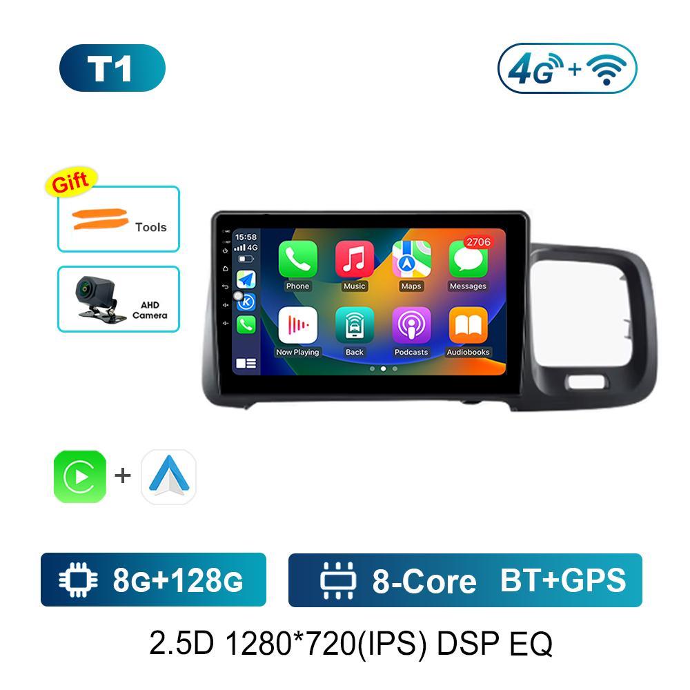 Carplay Car Radio Multimedia Player 9 Inch  for Volvo S60 V60 2011 - 2013 Android System Bluetooth Navi GPS QLED Screen WiFi 4G