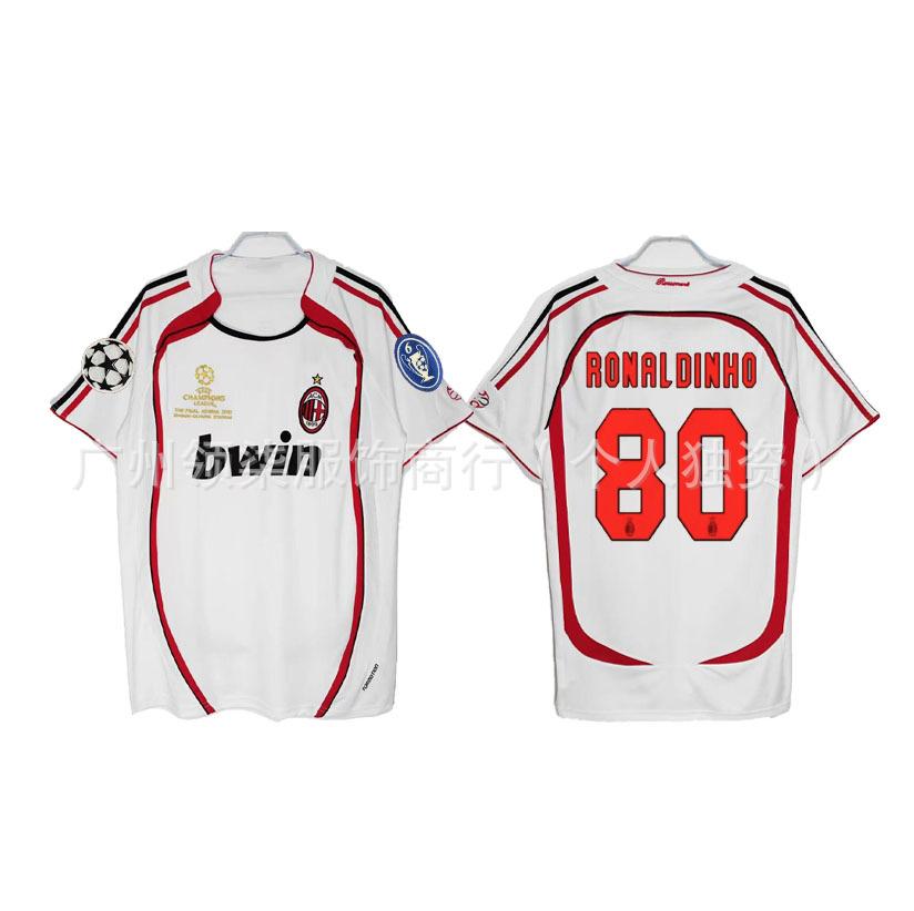 AC Milan retro jersey 0607 season Kaka Maldini Ronaldini Ronaldinho Pirlo collector's edition football jersey