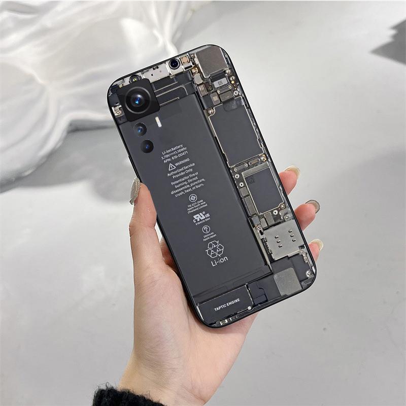 Phone Case for Xiaomi Mi 11T 11 12T Pro 10T 10 10Pro 12 11 Lite 5G NE 10pro Poco X3 Pro Poco F3 M3 Battery Circuit Board Case
