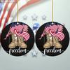 2D Flat "FREEDOM" Patriotic Military Boots Acrylic Decoration Sign, American Flag Design, Suitable for wall decoration, porch, room, villa, accents Ho