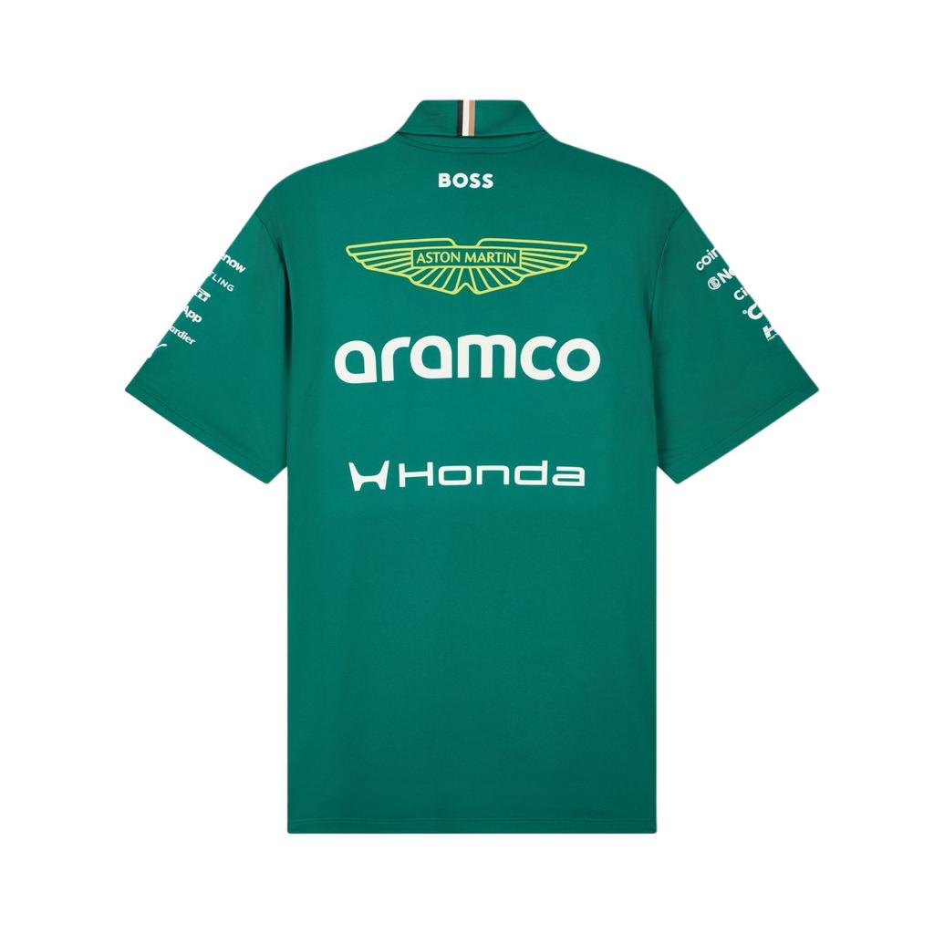 Puma X Aston Martin Aramco F1 Racing Collaboration Loose Fit Polo Shirt Unisex tops 713888-01
