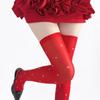 Festive Love Heart Thigh-High Socks - Perfect for Christmas and Valentine's Day
