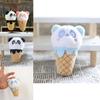 Cute And Adorable Cone Panda Keychain Plush Toy Bag Pendant