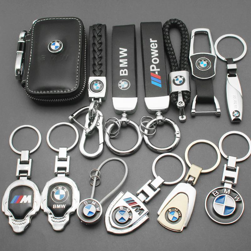 3D Metal Leather Emblem Car Keychain Key Chain Key Rings Bag For BMW X1 X3 X5 X6 X7 F20 F22 F23 F85 F86 E90 E91 F32 F33 F34 F36