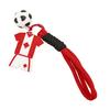 Keychain Pendant, Thick Braided Rope Mini Football Pendant, Soft Rubber Jersey Charm Key Holder, Argentina Brazil Germany Team Colors Fan Gift