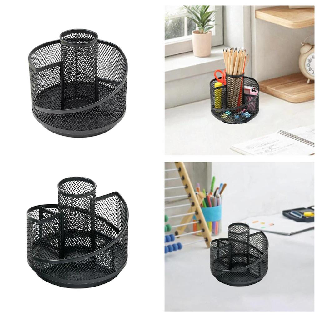 Metal Pen Holder Compact Creative Supplies Mesh Desk Organizer for Tabletop