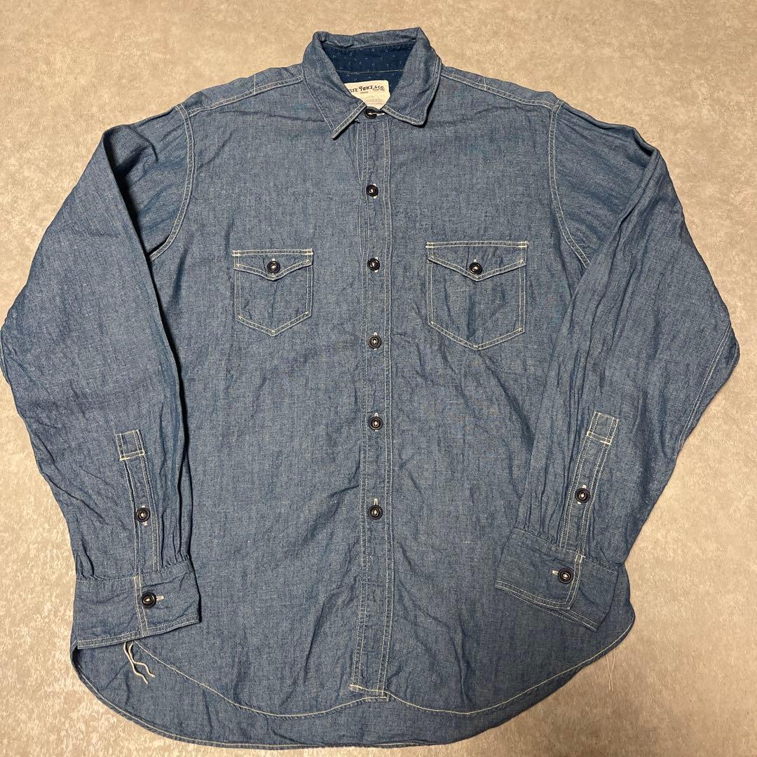 

[USED] WASTE TWICE Chambray Chinst Shirt Size 40