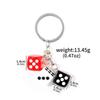 Fashionable Irregular Shape Dice Billiard Bag Pendant Metal Keychain - Hot Selling