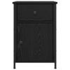 Nightstand Black Oak Effect 40 X 42 X 60 Cm Engineered Wood