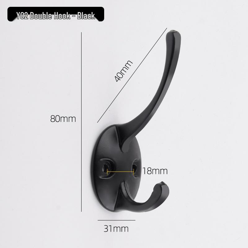 Nordic Black Wall-Mounted Shoe Cabinet with Coat and Hat Hooks
