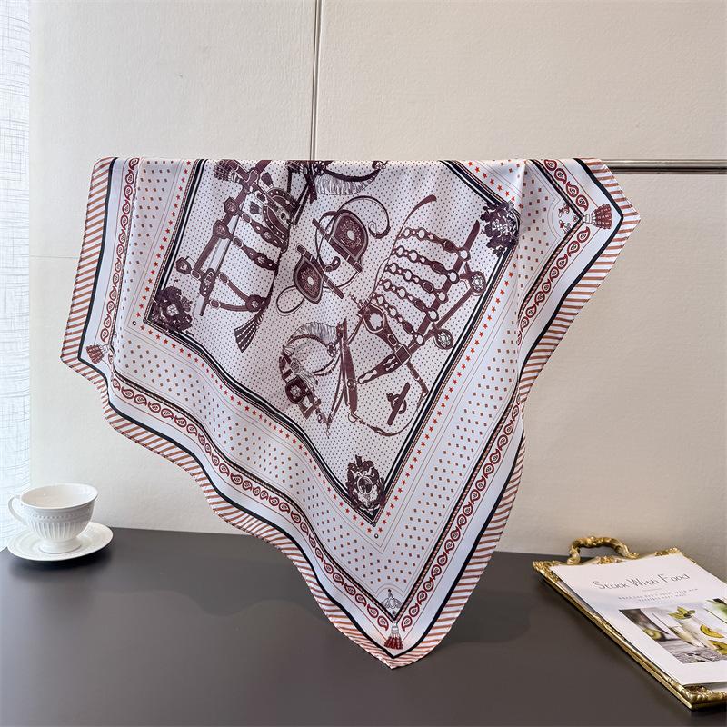 Cute Dachshund Dog Print Square Satin Scarf Women Pink Paisley Border Bandana Multi-use Neck Scarfs Hair Tie Bag Wrap Headband
