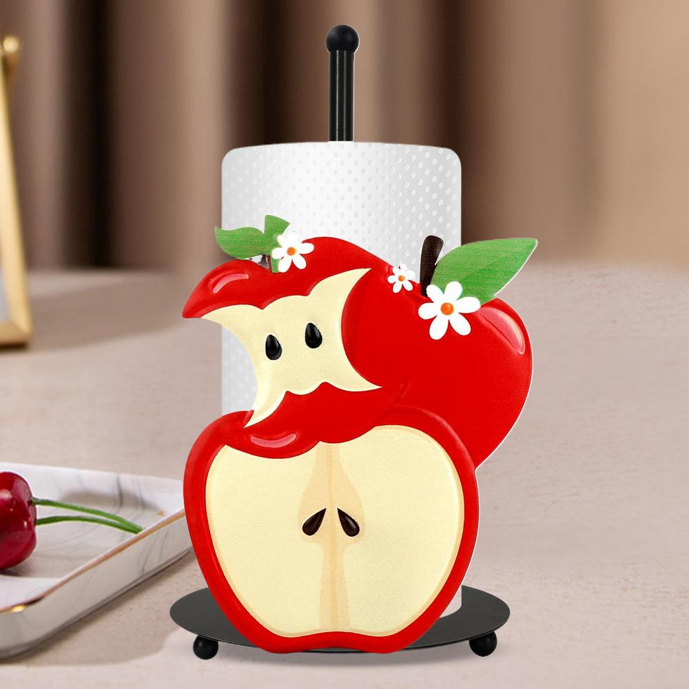 Tissue Roll Holder Bathroom Paper Towel Holder Fruit Theme Metal Crafts Modern Vertical Stand For Apartment RV Farmhouse Home