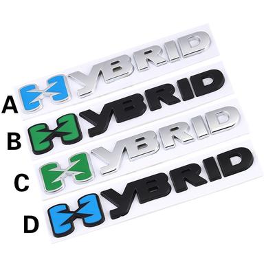 Samolepka na auto HYBRID Logo Emblém Chromovaný odznak Nálepky pro Auto styling Samolepka